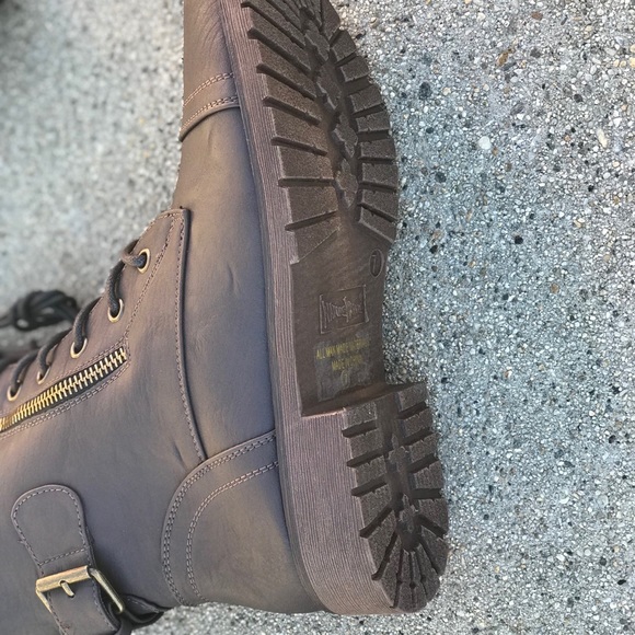 1 left! Nature Breeze Brown Military Combat Boot - Picture 4 of 7